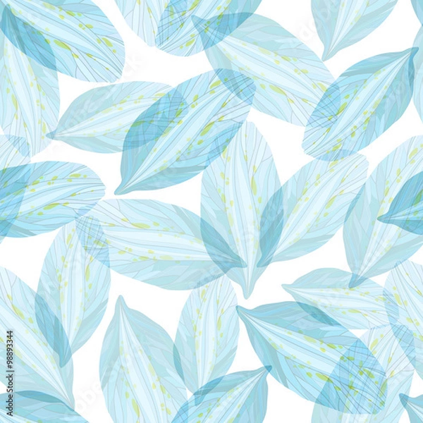 Fototapeta Seamless pattern with Blue flower petal