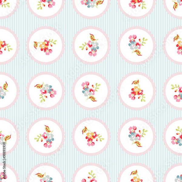 Fototapeta Seamless Pattern with little flowers