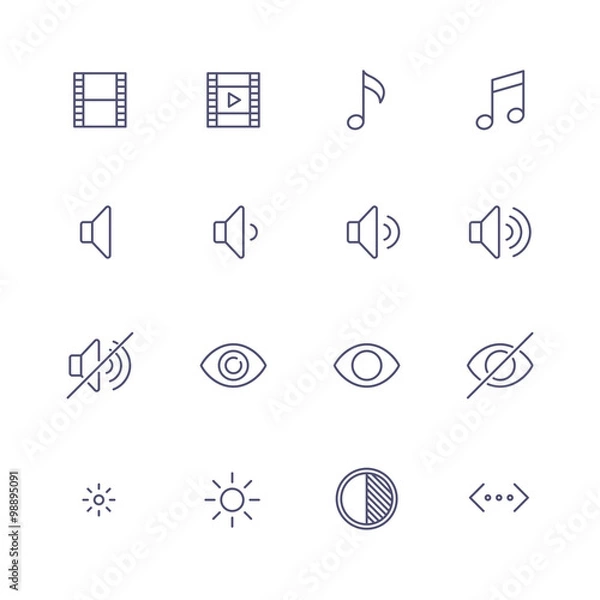 Obraz Multimedia icons