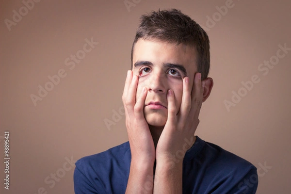 Obraz Desperate and disappointed young man.