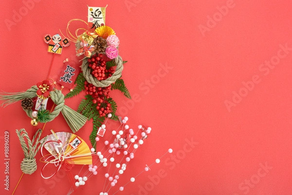 Obraz 正月イメージ　正月飾り　しめ縄　迎春