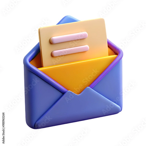 Obraz Mail envelope 3D icon png message icon message box mail box