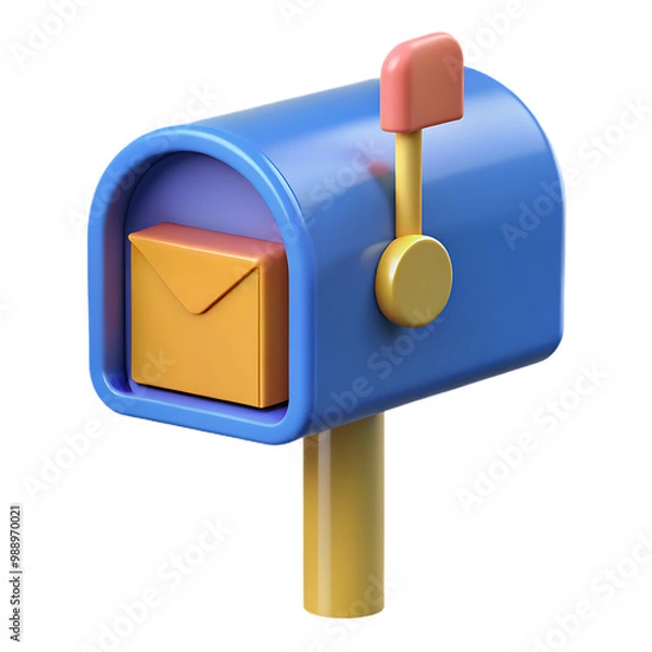 Obraz mail box message box letter box icon 3D png