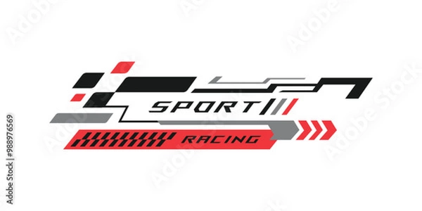 Fototapeta Sport wrap racing stripes car sticker vinyl decal design