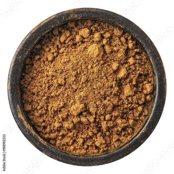Obraz Ground nutmeg powder in a bowl with whole nutmegs.