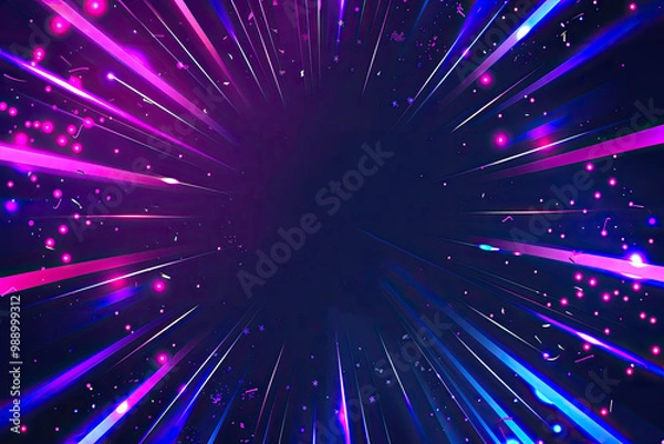 Obraz Vector background design with text best dad ever happy father's day. Vector illustration of blue and purple rays, speed lines for modern poster or banner template