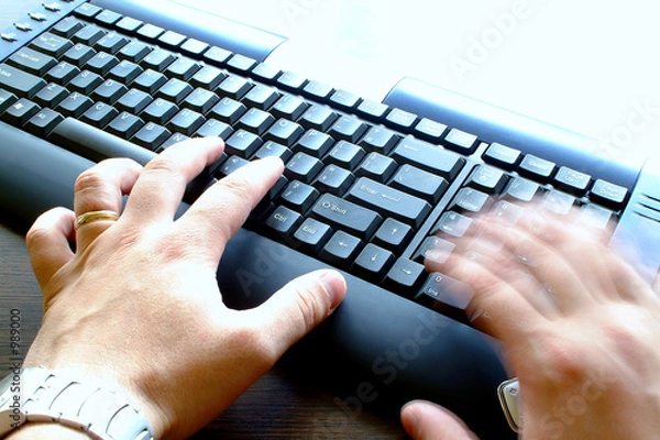 Fototapeta working on computer