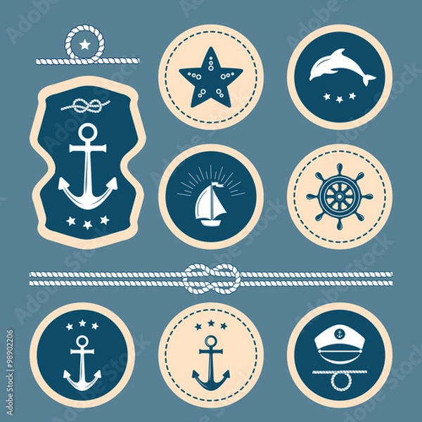 Obraz Nautical decoration set