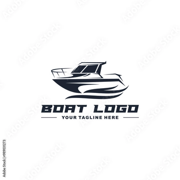 Fototapeta Speed boat logo vector. illustration vector, suitable for your design need, logo, illustration, animation, etc.
