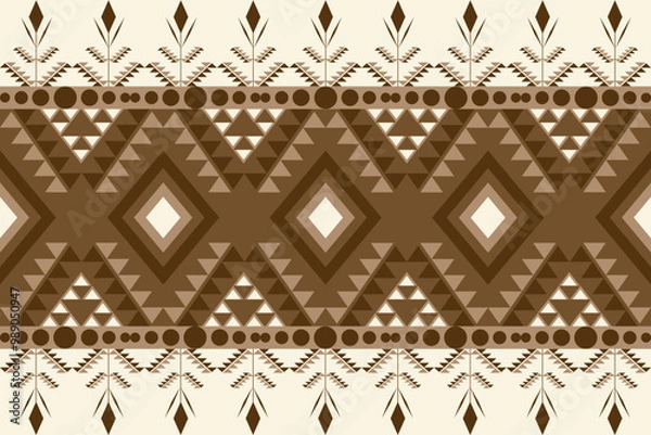 Fototapeta Colorful geometric ethnic pattern. Oriental, western, aztec, tribal traditional. seamless pattern. fabric, tile, background, carpet, wallpaper, clothing, sarong,wrapping, Batik, fabric,Vector pattern