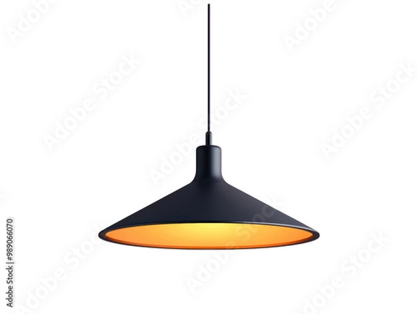 Obraz Stylish pendant lamp with warm glow, perfect for modern interiors. transparent background