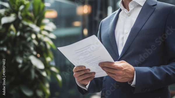 Obraz A business leader making a public statement about ethical practices in their industry