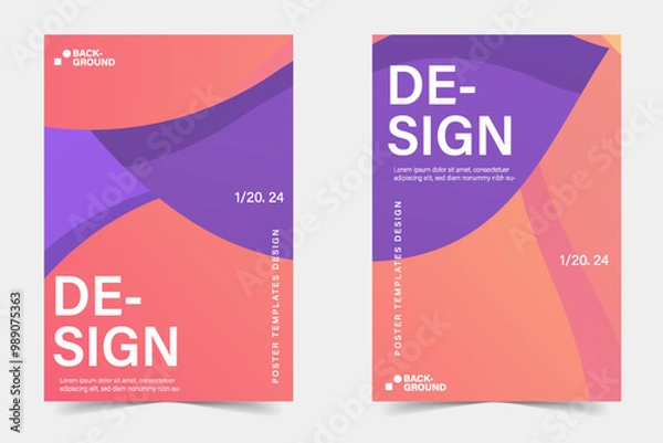 Obraz flat style poster background templates