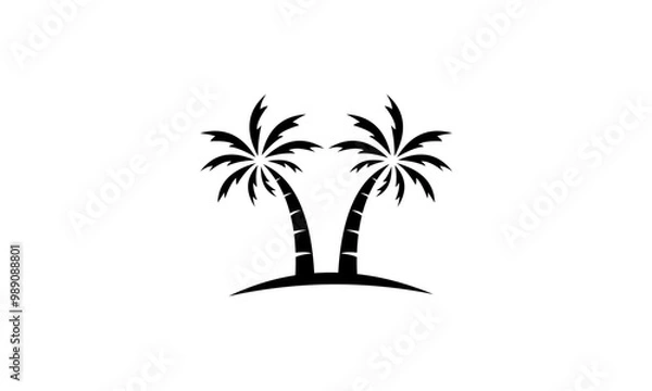 Fototapeta palm tree silhouette