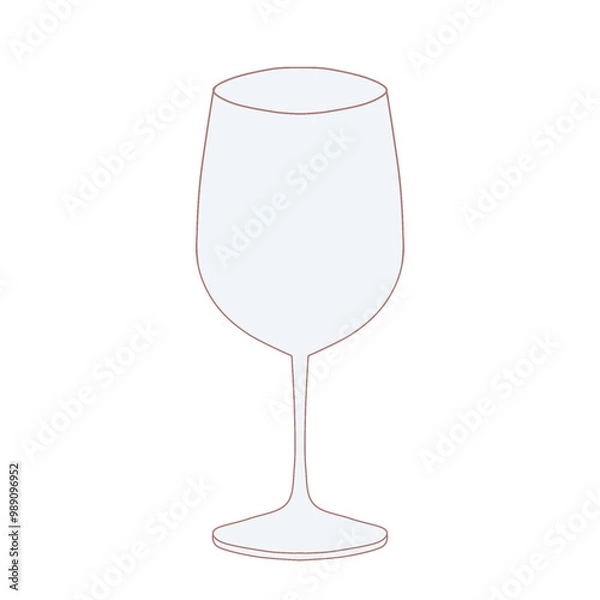 Obraz シンプルなワイングラスのイラスト