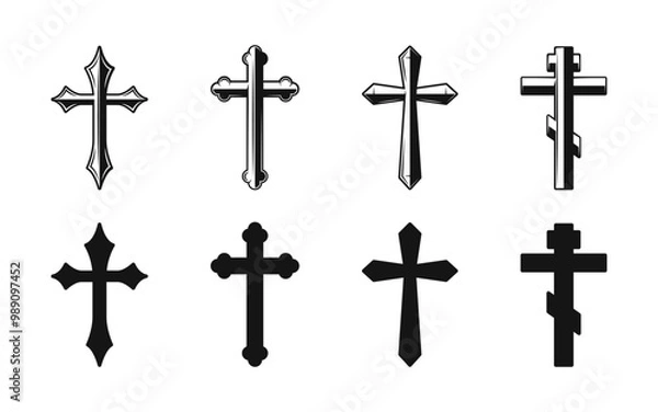 Fototapeta Cross icon. Religious symbol