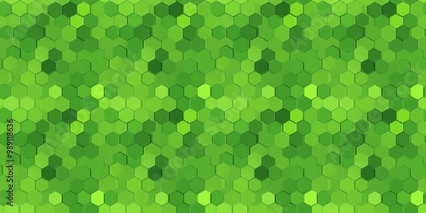 Fototapeta Green hexagonal pattern with a clean, geometric design. seamless background pattern