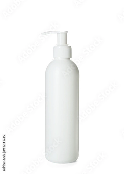 Obraz One shampoo bottle isolated on white. Personal care product