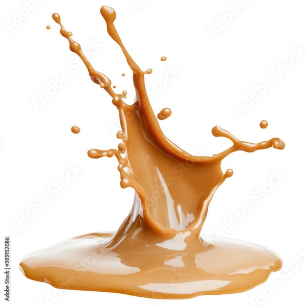 Fototapeta Brown splash on a white background transparent