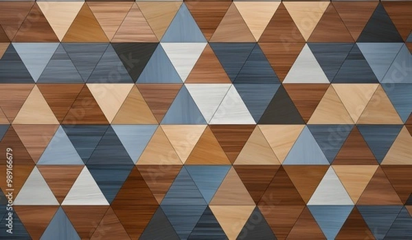 Fototapeta Geometric Wooden Triangle Pattern Background