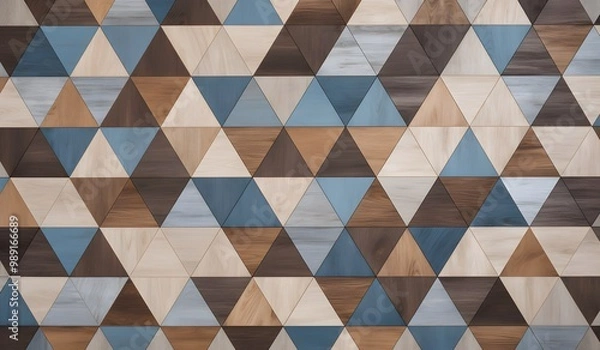 Fototapeta Geometric Wooden Triangle Pattern Background