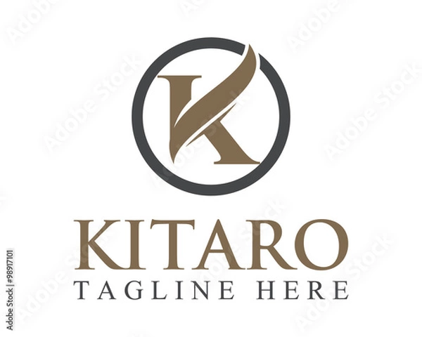 Obraz Business corporate letter K logo design vector. letter k logo circle. 