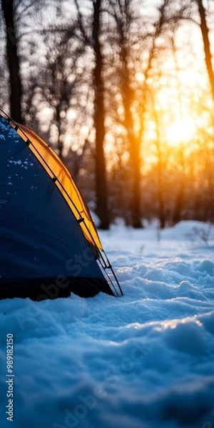 Obraz Winter camping