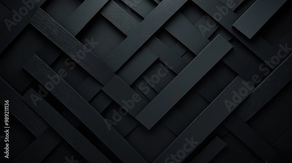 Fototapeta A black and white image of wood grain with a black background. The image is abstract and has a modern feel to it