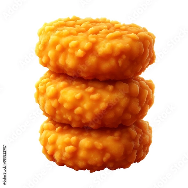 Obraz 3 Chicken Nuggets On White Transparent Background