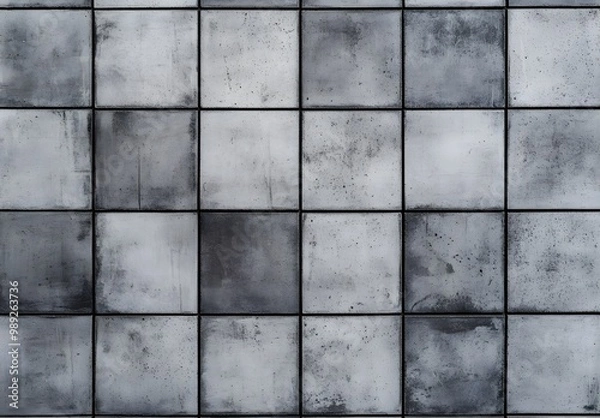 Fototapeta Abstract Gray Concrete Floor Tiles Seamless Texture