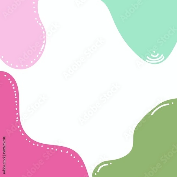 Fototapeta Hand drawn pastel frames