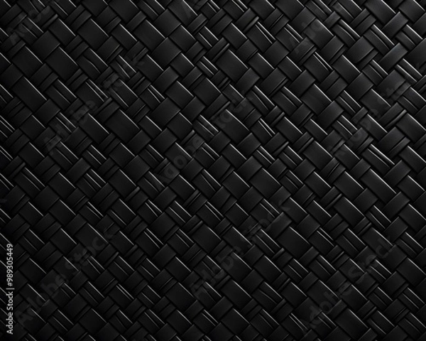 Obraz Black Woven Mesh Pattern Texture Background