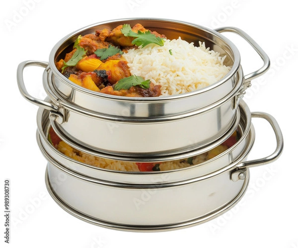 Obraz Tiffin Box isolated on Transparent Background

