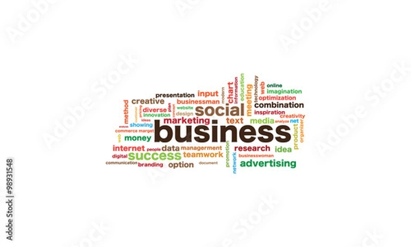 Obraz Business word cloud