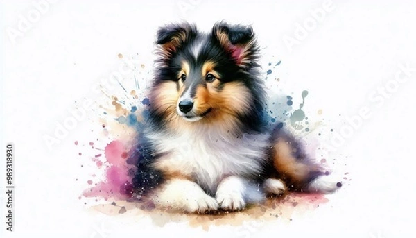 Fototapeta Collie Welpe