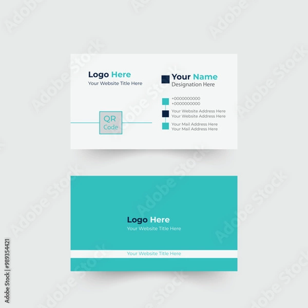 Obraz Business card design template,Creative and modern business card template
Creative and Clean Business Card Template,Set of modern business card print templates,
Personal visiting card,double sided busi