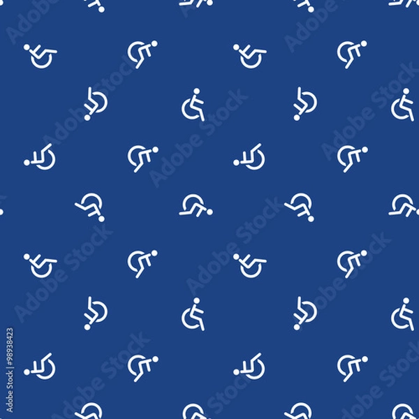 Obraz Disabled seamless pattern