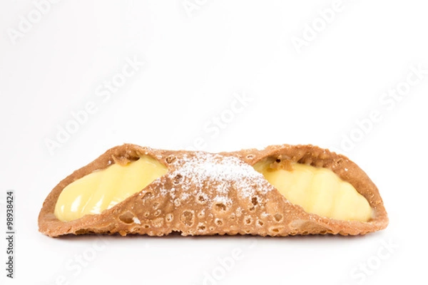 Obraz Sicilian cannolo on white background