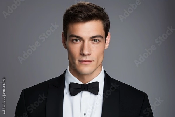 Fototapeta Timeless Studio Portrait in Formal Attire