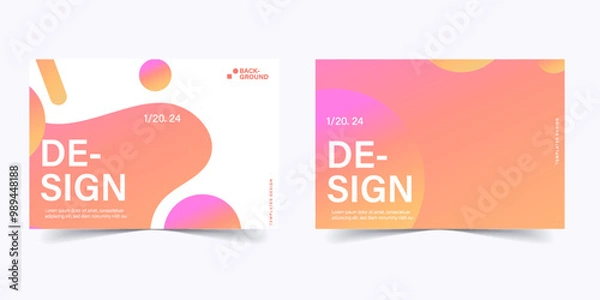 Fototapeta Abstract gradient color banner background templates