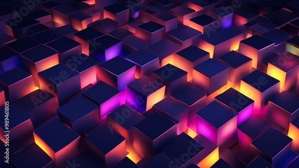 Obraz abstract background with cubes