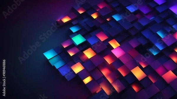 Fototapeta abstract background with squares