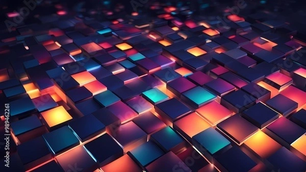 Obraz abstract background with cubes
