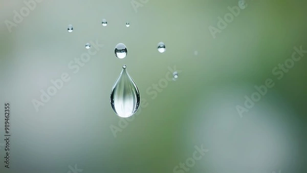 Obraz water drop on leaf