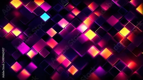 Fototapeta abstract background with glowing lights