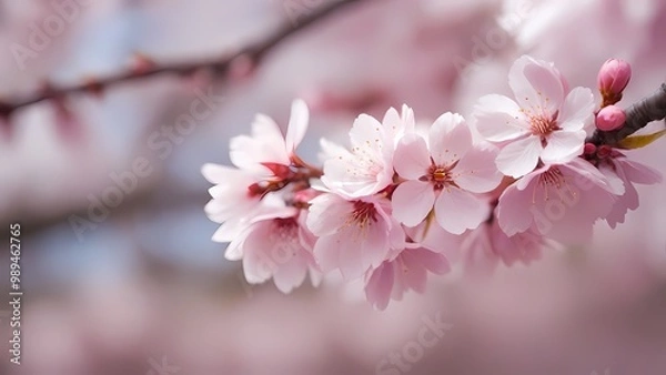 Obraz pink cherry blossom in spring