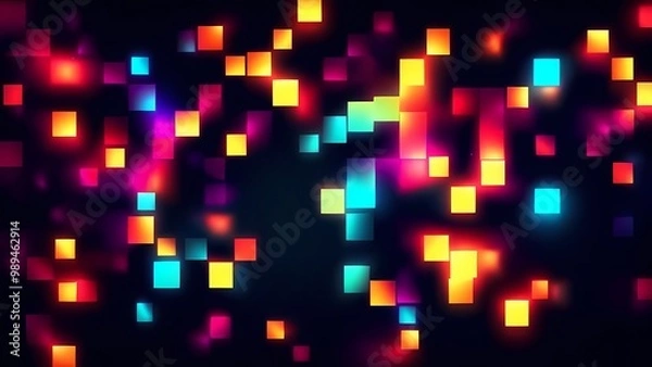 Fototapeta abstract background with glowing lights