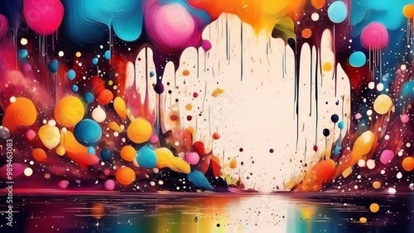 Fototapeta abstract background with colorful splashes