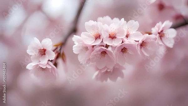Obraz pink cherry blossom in spring