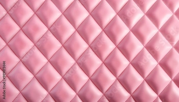 Obraz Pink Quilted Velvet Fabric Background, Seamless Pattern